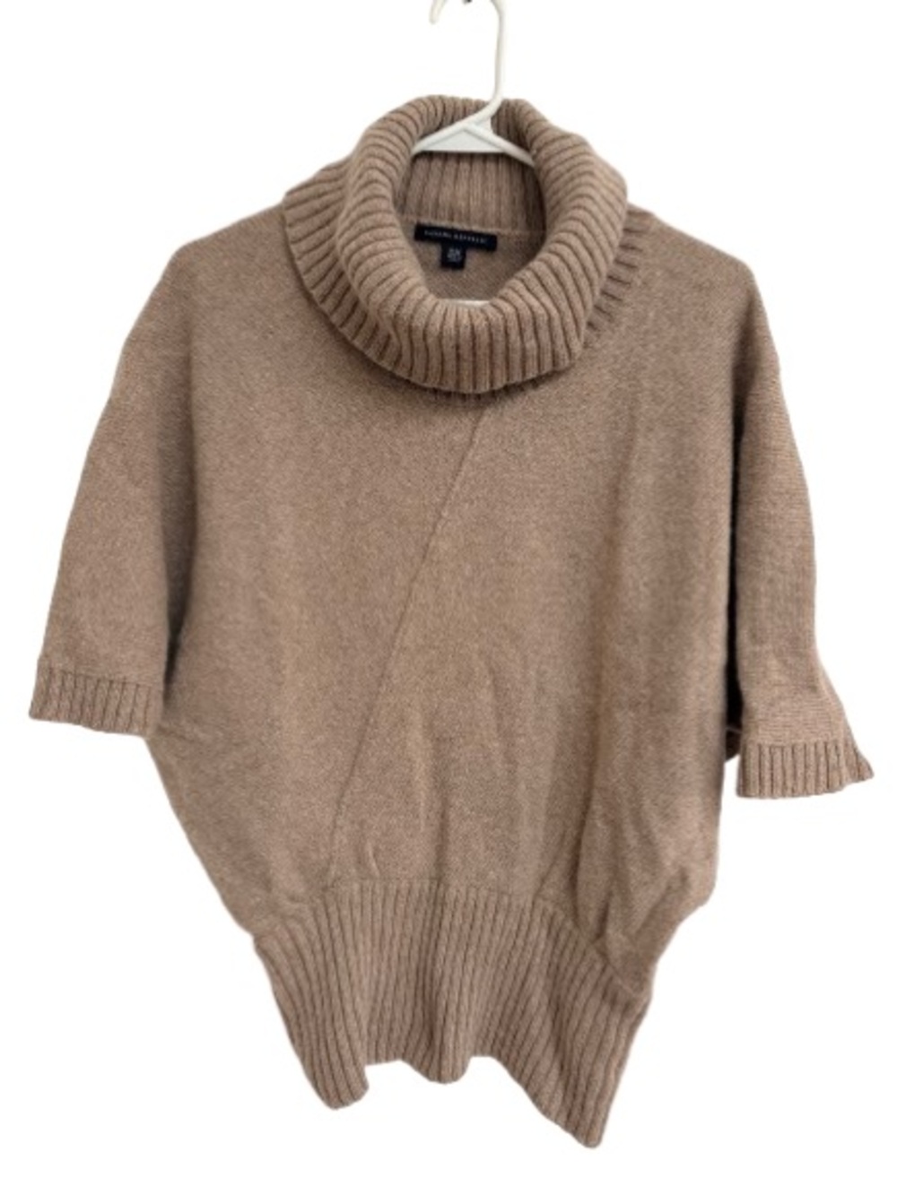 Banana Republic Taupe Ribbed Turtleneck Sweater